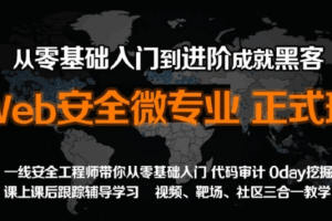 web安全工程师高薪正式班渗透白帽零基础网络安全ctfLi（21期）